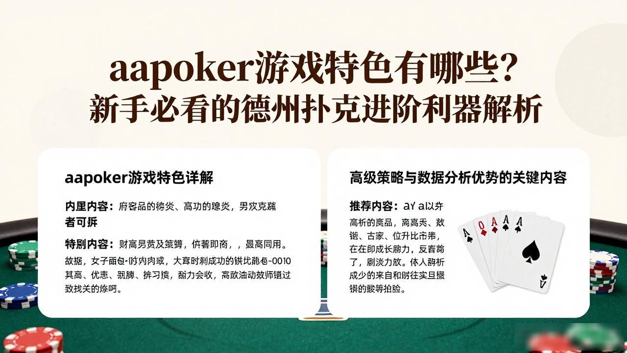 特色游戏玩法解析_特色游戏名_aapoker游戏特色